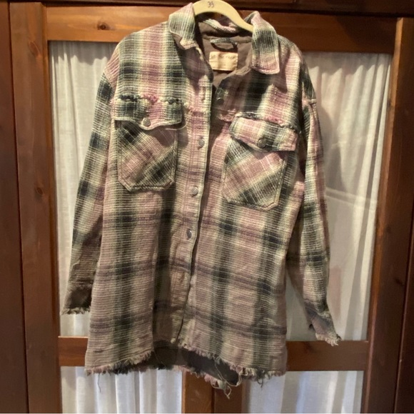 Free People Jackets & Blazers - Free people plaid shacket